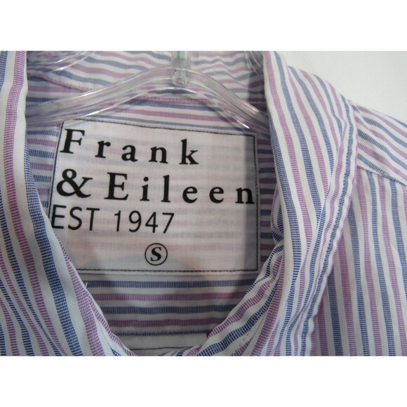 Frank & Eileen Finbar White Striped Button Down Long Sleeve Shirt Size S NWOT - Picture 6 of 6